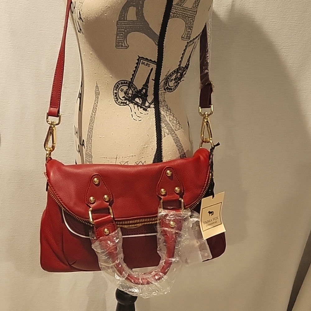 EMMA FOX FOLDOVER LEATHER TOTE